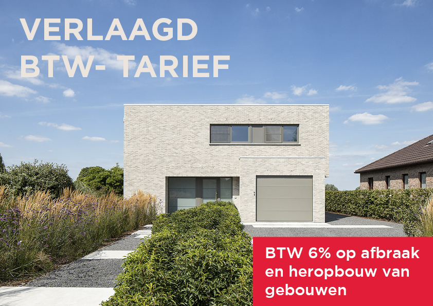 BTW 6% afbraak en nieuwbouw