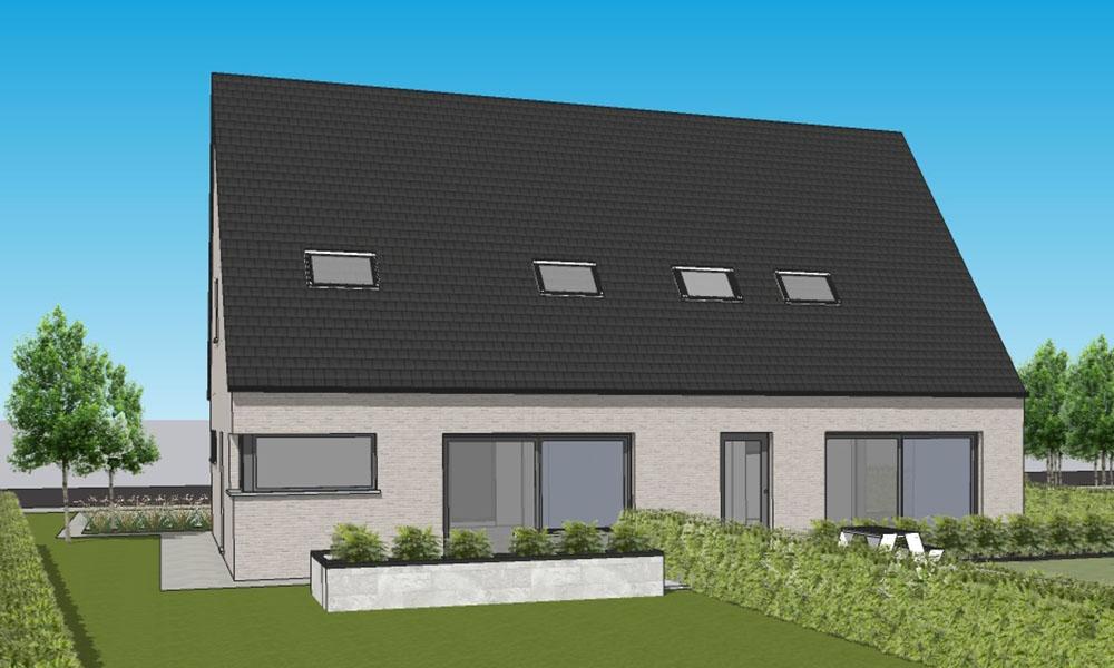 Nieuwbouwproject Zelzate (9060) Eikelstraat: Half open bebouwing - lot 4