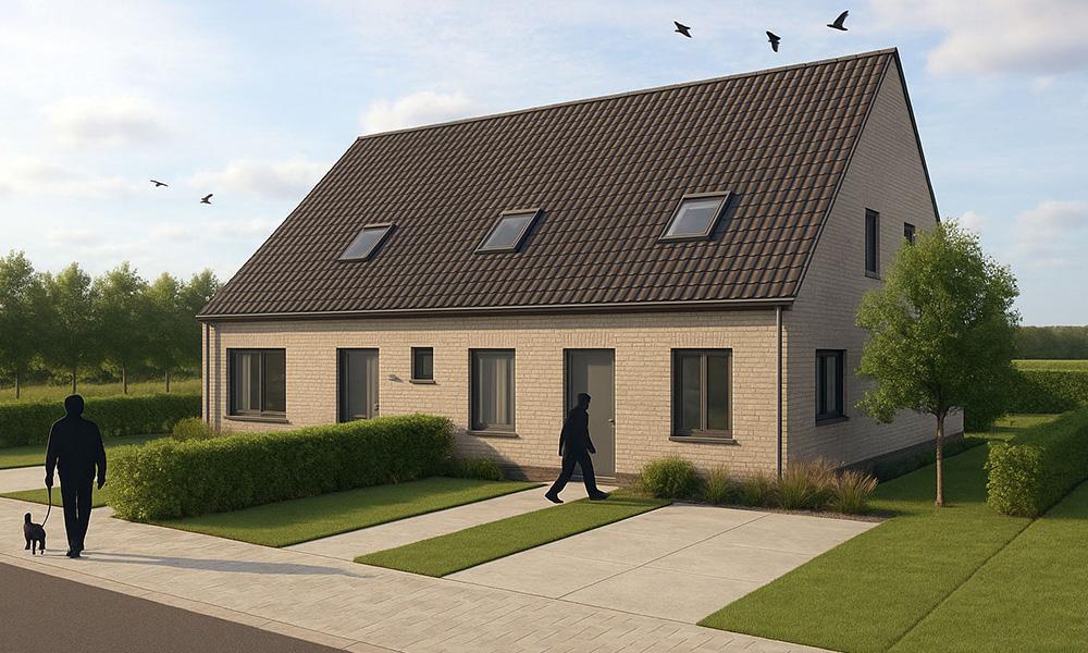 Nieuwbouwproject Zelzate (9060) Eikelstraat: Half open bebouwing - lot 4