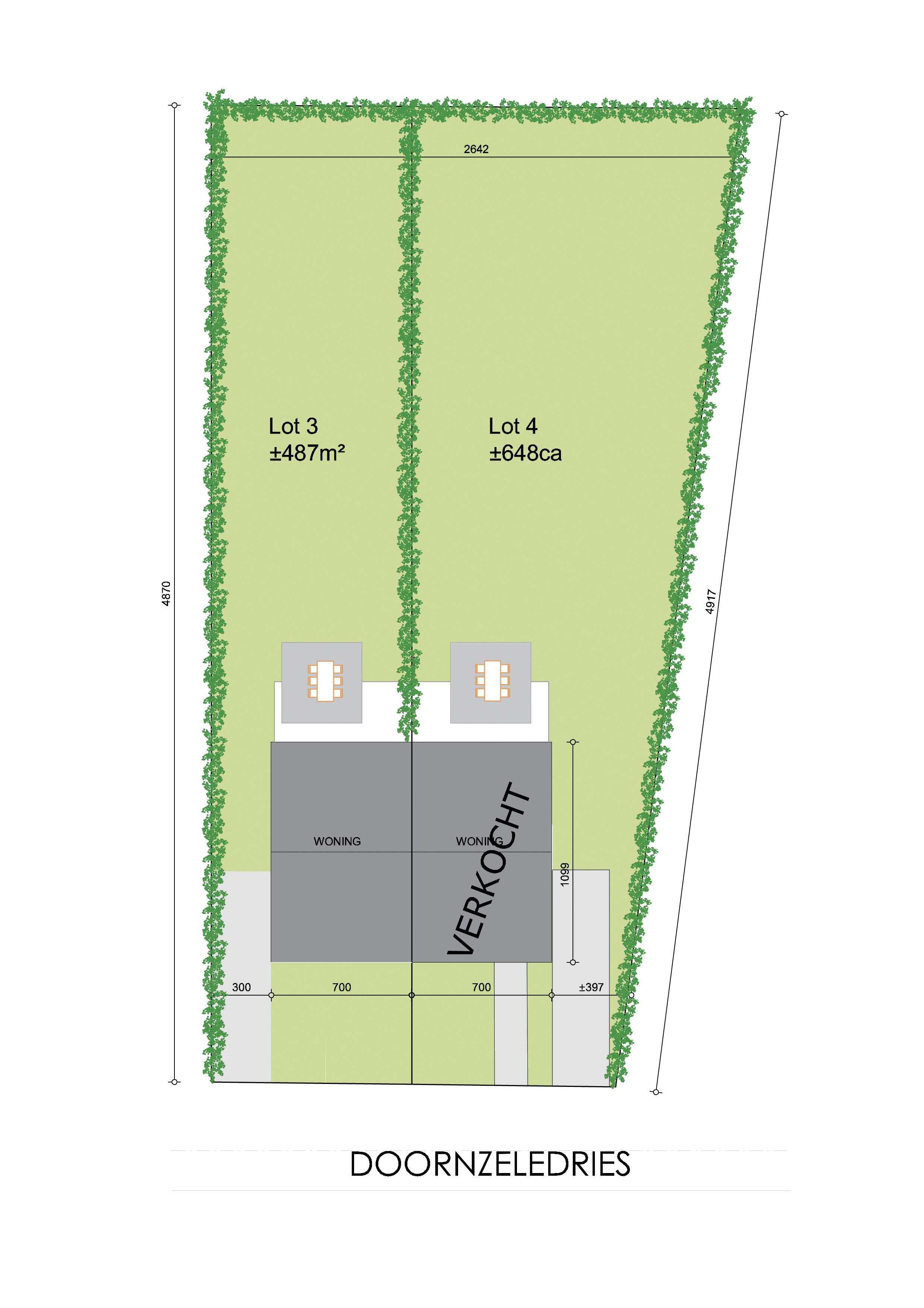 Nieuwbouwproject Evergem (9940) - Doornzeledries: Half open bebouwing (lot 3)
