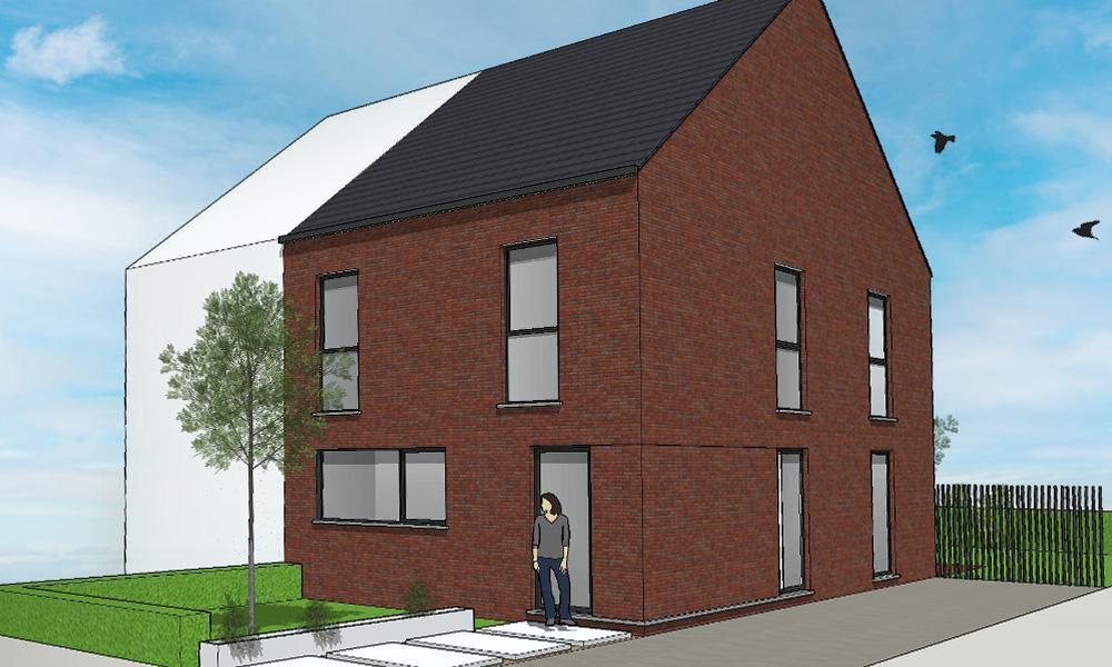 Nieuwbouwproject Lebbeke (9280) - Grote Snijdersstraat: Half open bebouwing