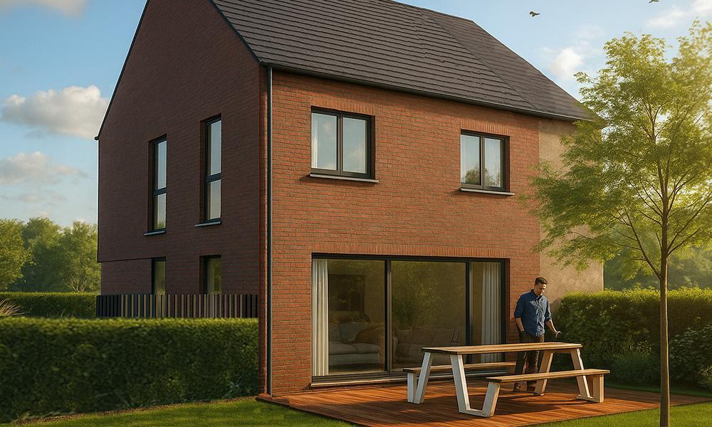 Nieuwbouwproject Lebbeke (9280) - Grote Snijdersstraat: Half open bebouwing