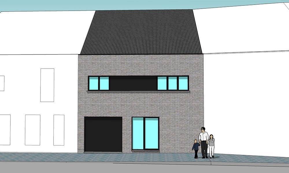 Nieuwbouwproject Oudegem (9200) - Oude Baan: Gesloten Bebouwing  - lot 3