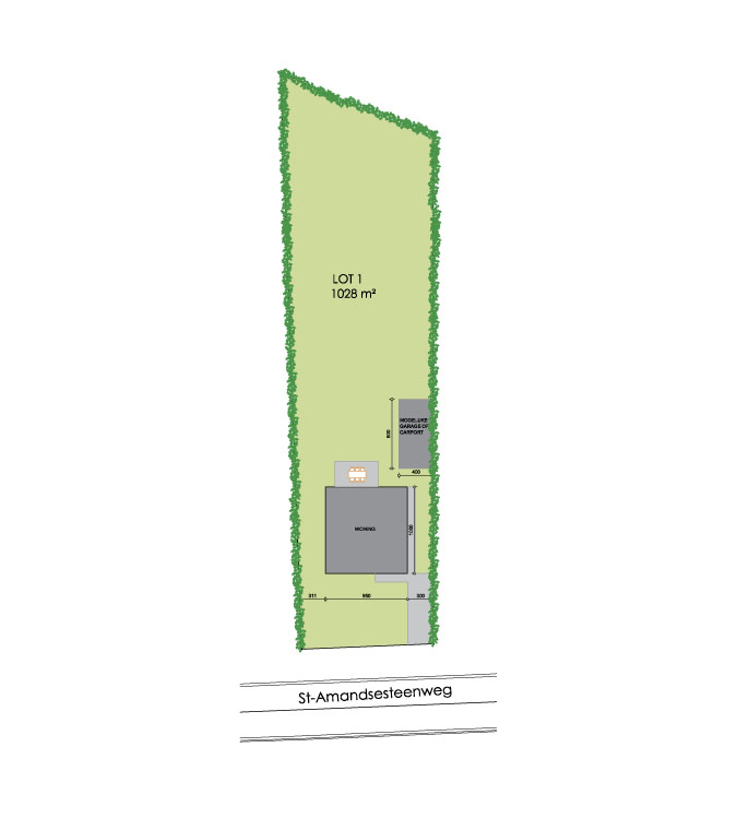 Nieuwbouwwoning Bornem (2880) - Sint-Amandsesteenweg: Open bebouwing - lot 1