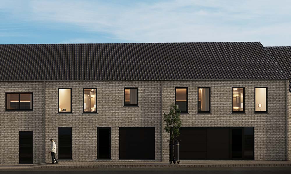 Nieuwbouwproject Appels (9200) - Heidestraat: Gesloten bebouwing lot 4