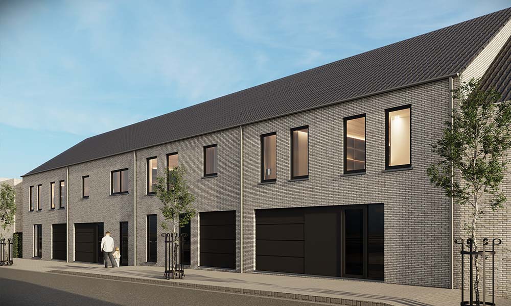 Nieuwbouwproject Appels (9200) - Heidestraat: Gesloten bebouwing lot 4