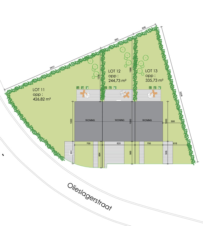 Nieuwbouwproject Sint-Gillis-Dendermonde (9200) - Olieslagerstraat: Gesloten bebouwing - lot 12