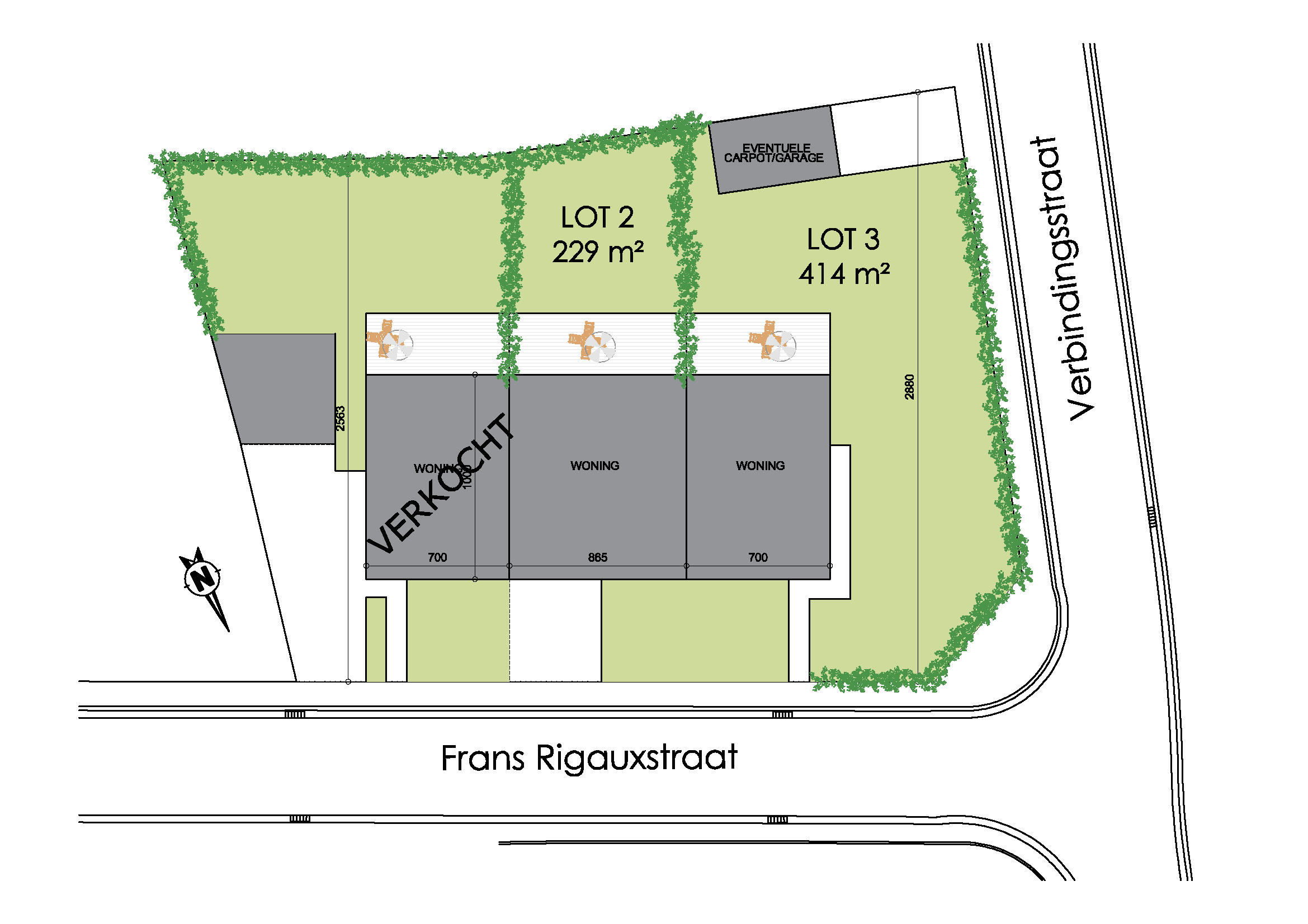 Nieuwbouwproject Zingem (9750) - Frans Rigauxstraat: Halfopen bebouwing lot 3