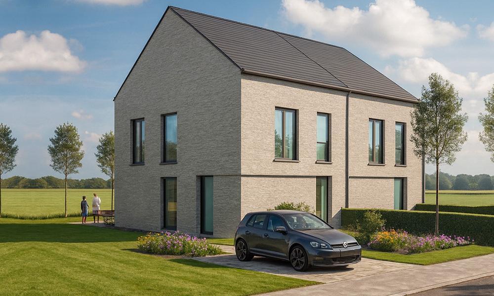 Nieuwbouwproject Merchtem (1785) - Kalkovenlaan: Halfopen bebouwing