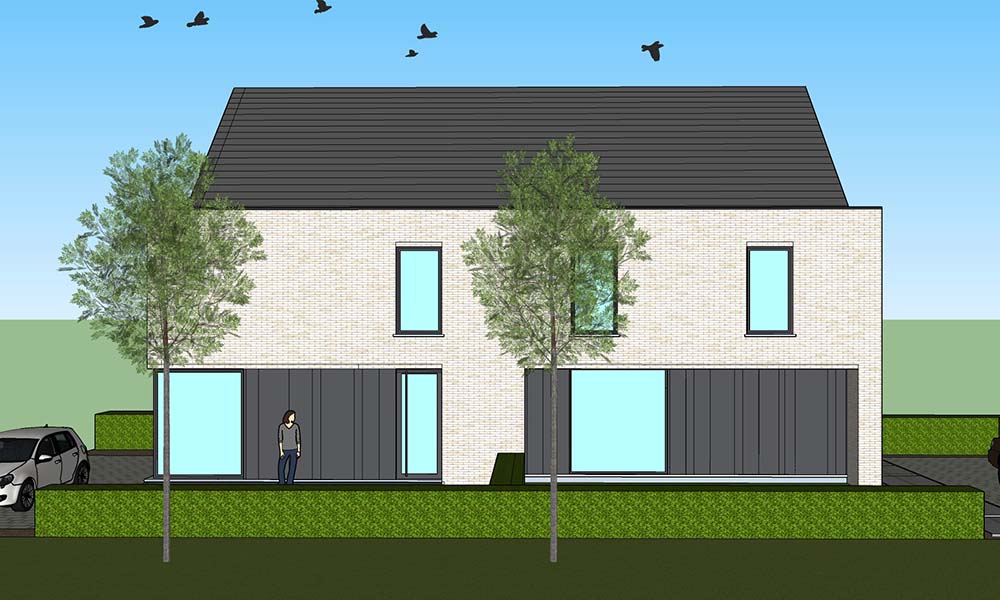 Nieuwbouwproject Baasrode (9200) - Provinciale Baan: Halfopen bebouwing lot 2
