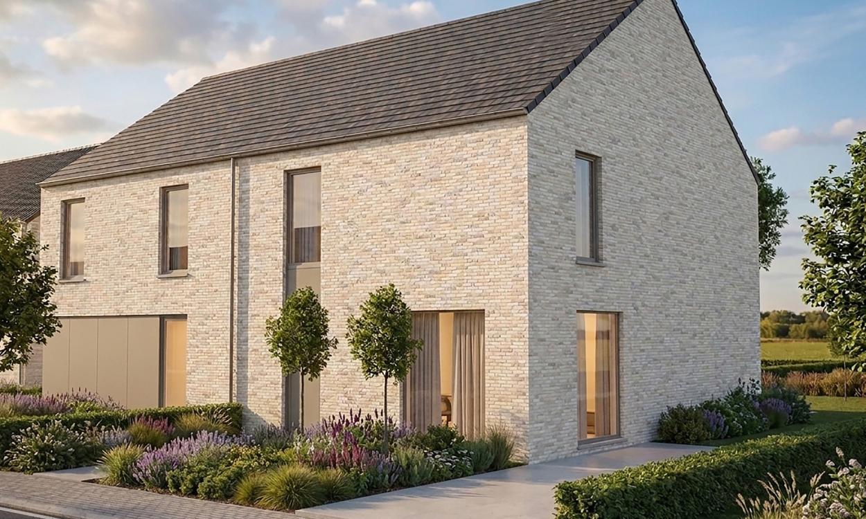 Nieuwbouwproject Hamme (9220) - Vlaslaan: Halfopen bebouwing lot 7