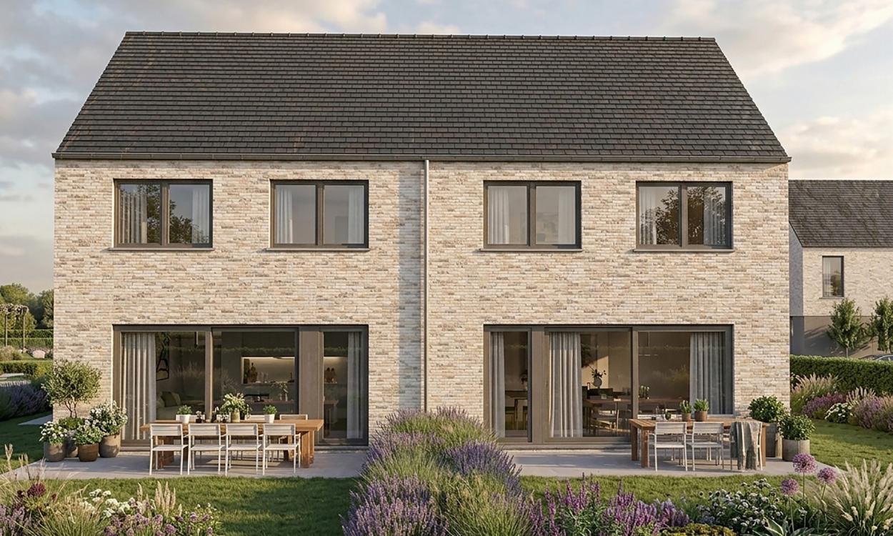 Nieuwbouwproject Hamme (9220) - Vlaslaan: Halfopen bebouwing lot 7