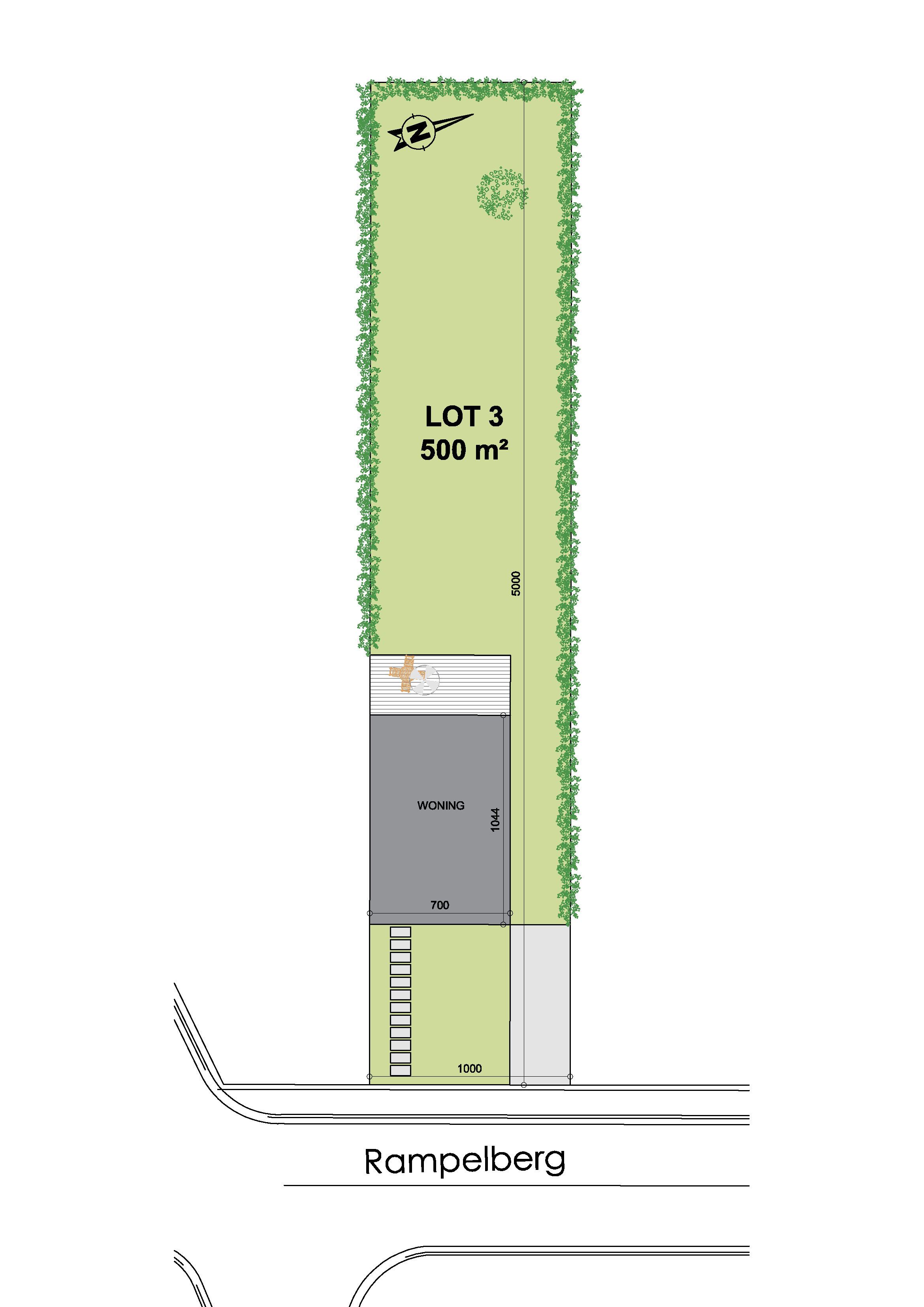 Nieuwbouwproject Baardegem - Aalst (9310) - Rampelberg: Halfopen bebouwing - lot 3