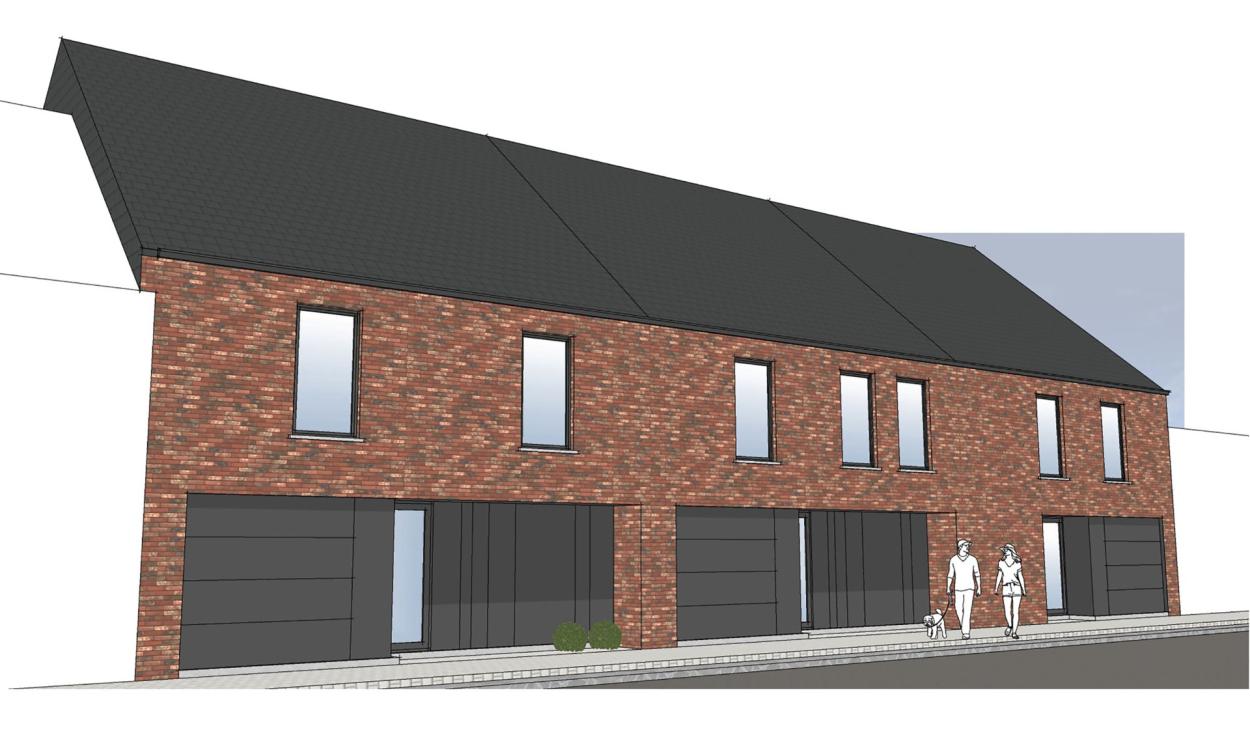 Nieuwbouwproject Opwijk (1745) - Fabriekstraat: Gesloten bebouwing (lot 1)
