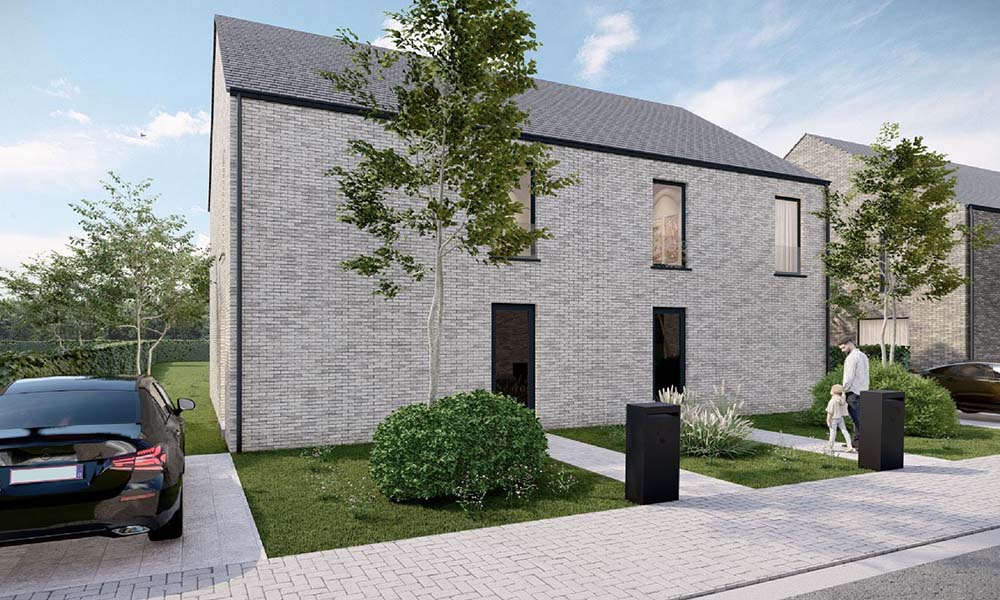Nieuwbouwproject Hamme-Zogge (9220) - Meerstraat: Half open bebouwing lot 1