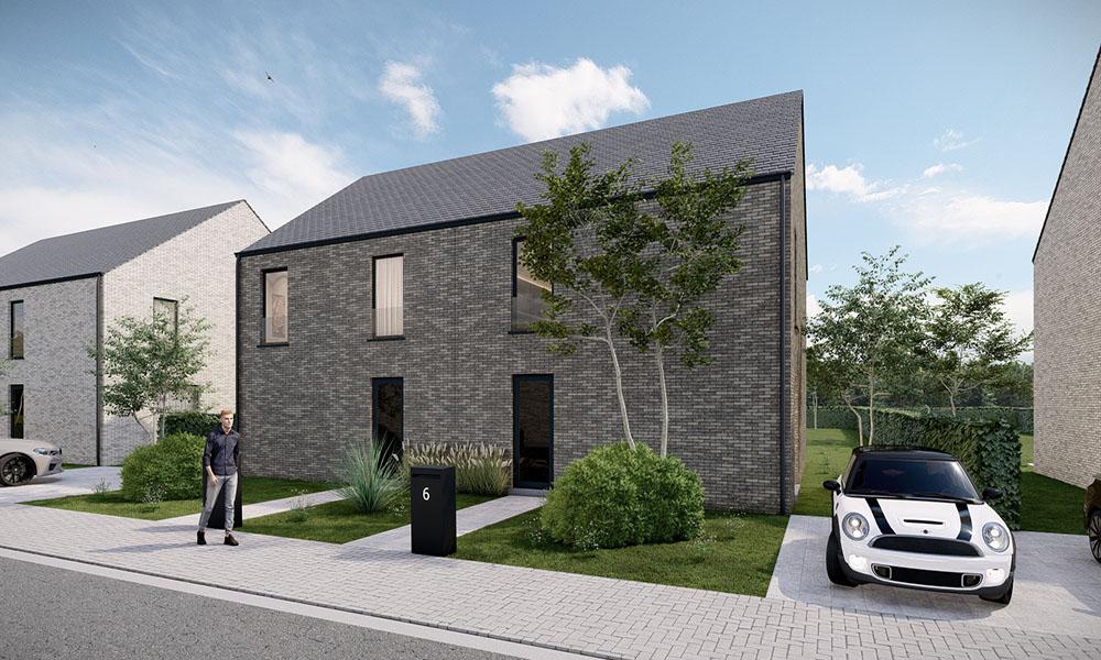 Nieuwbouwproject Sint-Gillis-Bij-Dendermonde (9200) - Olieslagerstraat: Half open bebouwing lot 5