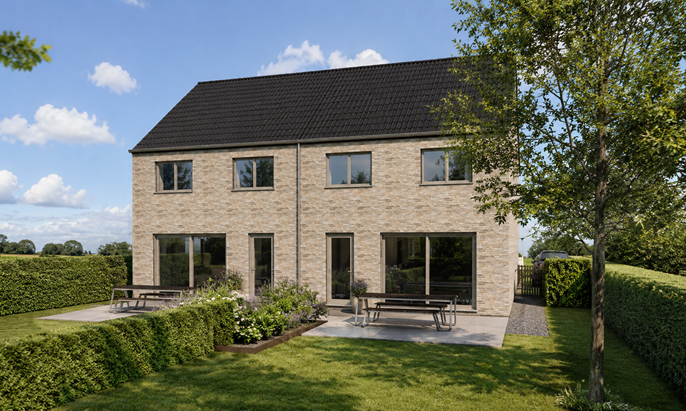 Nieuwbouwproject Sint-Amands (2890) - Larendries: Halfopen bebouwing lot 1